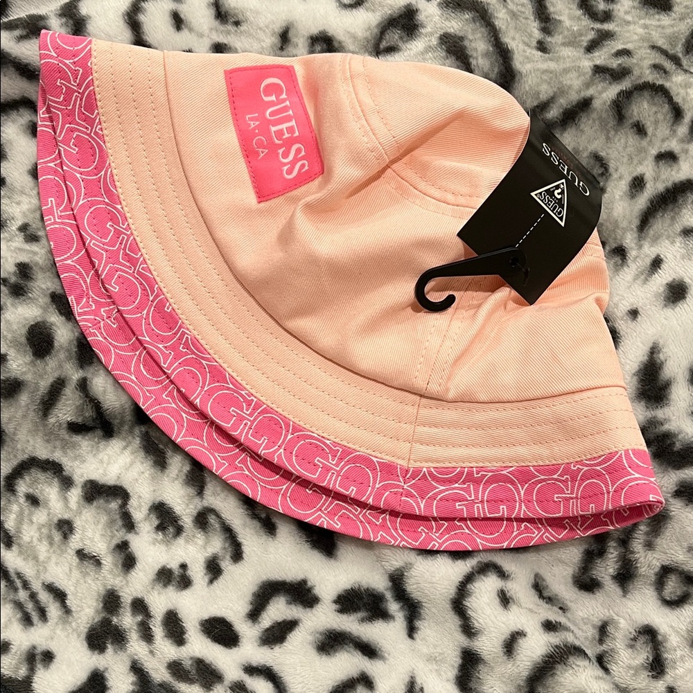 NEW!! Kids Guess Pink Logo Bucket Hat